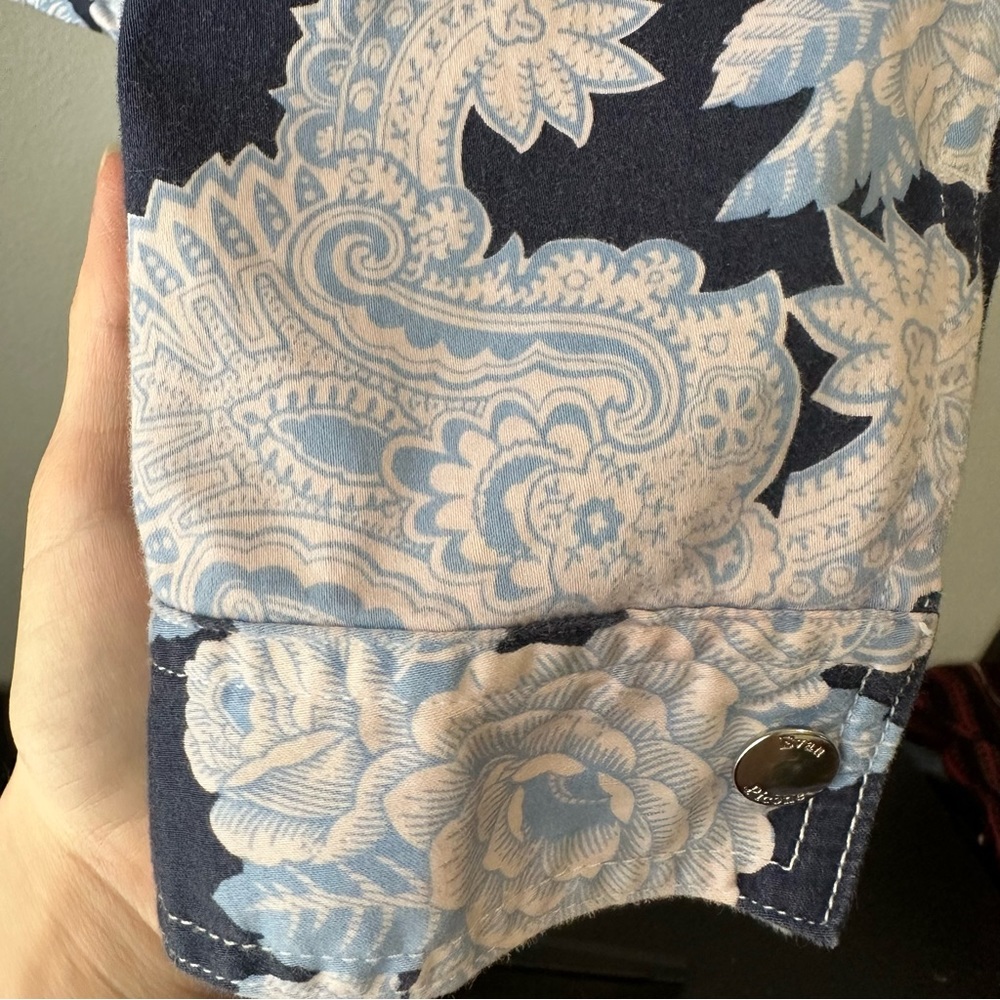 Evan Picone Blue Patterned Jacket - Picture 12 of 16
